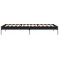 vidaXL Bettgestell Schwarz 100x200 cm Holzwerkstoff und Metall vidaXL Bettgestell Schwarz 100x200 cm Holzwerkstoff und Metall