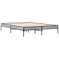 vidaXL Bettgestell Grau Sonoma 120x200 cm Holzwerkstoff und Metall vidaXL Bettgestell Grau Sonoma 120x200 cm Holzwerkstoff und Metall