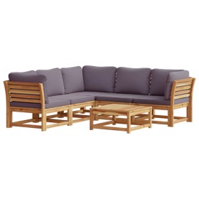 vidaXL 6-tlg. Garten-Lounge-Set mit Kissen Massivholz Akazie