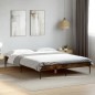 vidaXL Bettgestell Räuchereiche 140x200 cm Holzwerkstoff und Metall vidaXL Bettgestell Räuchereiche 140x200 cm Holzwerkstoff und Metall
