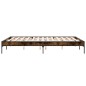 vidaXL Bettgestell Räuchereiche 140x200 cm Holzwerkstoff und Metall vidaXL Bettgestell Räuchereiche 140x200 cm Holzwerkstoff und Metall