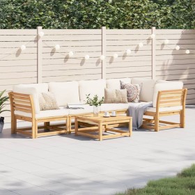 vidaXL 6-tlg. Garten-Lounge-Set mit Kissen Massivholz Akazie