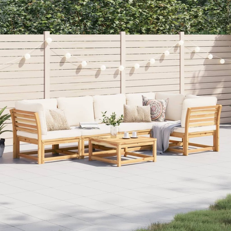 vidaXL 6-tlg. Garten-Lounge-Set mit Kissen Massivholz Akazie vidaXL 6-tlg. Garten-Lounge-Set mit Kissen Massivholz Akazie