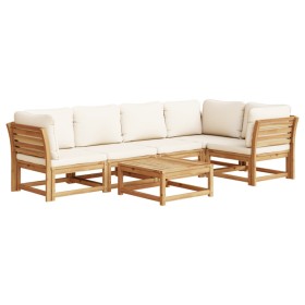 vidaXL 6-tlg. Garten-Lounge-Set mit Kissen Massivholz Akazie