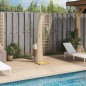 vidaXL Gartendusche Beige 55x60x224 cm Poly Rattan und Akazienholz vidaXL Gartendusche Beige 55x60x224 cm Poly Rattan und Akazienholz