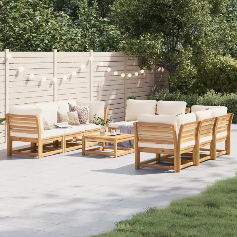 vidaXL 9-tlg. Garten-Lounge-Set mit Kissen Massivholz Akazie vidaXL 9-tlg. Garten-Lounge-Set mit Kissen Massivholz Akazie