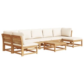 vidaXL 8-tlg. Garten-Lounge-Set mit Kissen Massivholz Akazie
