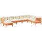 vidaXL 8-tlg. Garten-Sofagarnitur mit Kissen Wachsbraun Kiefernholz vidaXL 8-tlg. Garten-Sofagarnitur mit Kissen Wachsbraun Kiefernholz