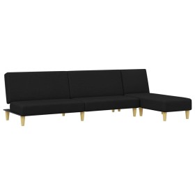 vidaXL 2-tlg. Sofagarnitur Schwarz Stoff