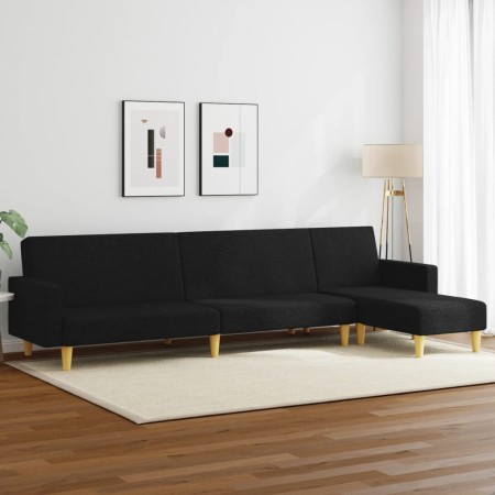 vidaXL 2-tlg. Sofagarnitur Schwarz Stoff