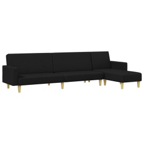 vidaXL 2-tlg. Sofagarnitur Schwarz Stoff