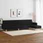vidaXL 2-tlg. Sofagarnitur Schwarz Stoff vidaXL 2-tlg. Sofagarnitur Schwarz Stoff
