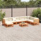 vidaXL 9-tlg. Garten-Sofagarnitur mit Kissen Wachsbraun Kiefernholz vidaXL 9-tlg. Garten-Sofagarnitur mit Kissen Wachsbraun Kiefernholz