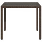 vidaXL Gartentisch mit Glasplatte Braun 90x90x75 cm Poly Rattan vidaXL Gartentisch mit Glasplatte Braun 90x90x75 cm Poly Rattan