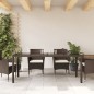 vidaXL Gartentisch mit Glasplatte Braun 190x90x75 cm Poly Rattan vidaXL Gartentisch mit Glasplatte Braun 190x90x75 cm Poly Rattan