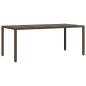 vidaXL Gartentisch mit Glasplatte Braun 190x90x75 cm Poly Rattan vidaXL Gartentisch mit Glasplatte Braun 190x90x75 cm Poly Rattan