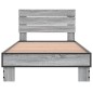 vidaXL Bettgestell Grau Sonoma 90x190 cm Holzwerkstoff und Metall vidaXL Bettgestell Grau Sonoma 90x190 cm Holzwerkstoff und Metall