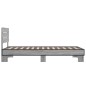 vidaXL Bettgestell Grau Sonoma 90x190 cm Holzwerkstoff und Metall vidaXL Bettgestell Grau Sonoma 90x190 cm Holzwerkstoff und Metall