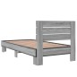 vidaXL Bettgestell Grau Sonoma 90x190 cm Holzwerkstoff und Metall vidaXL Bettgestell Grau Sonoma 90x190 cm Holzwerkstoff und Metall