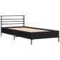 vidaXL Bettgestell Schwarz 90x200 cm Holzwerkstoff und Metall vidaXL Bettgestell Schwarz 90x200 cm Holzwerkstoff und Metall