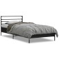 vidaXL Bettgestell Schwarz 90x200 cm Holzwerkstoff und Metall vidaXL Bettgestell Schwarz 90x200 cm Holzwerkstoff und Metall