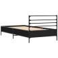 vidaXL Bettgestell Schwarz 90x200 cm Holzwerkstoff und Metall vidaXL Bettgestell Schwarz 90x200 cm Holzwerkstoff und Metall