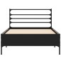 vidaXL Bettgestell Schwarz 90x190 cm Holzwerkstoff und Metall vidaXL Bettgestell Schwarz 90x190 cm Holzwerkstoff und Metall
