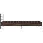 vidaXL Bettgestell Braun Eichen-Optik 90x190 cm Holzwerkstoff Metall vidaXL Bettgestell Braun Eichen-Optik 90x190 cm Holzwerkstoff Metall