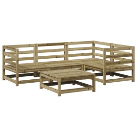 vidaXL 5-tlg. Garten-Sofagarnitur Kiefernholz Imprägniert