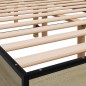 vidaXL Bettgestell Sonoma-Eiche 135x190 cm Holzwerkstoff und Metall vidaXL Bettgestell Sonoma-Eiche 135x190 cm Holzwerkstoff und Metall