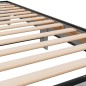 vidaXL Bettgestell Grau Sonoma 90x190 cm Holzwerkstoff und Metall vidaXL Bettgestell Grau Sonoma 90x190 cm Holzwerkstoff und Metall