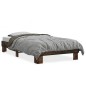 vidaXL Bettgestell Räuchereiche 75x190 cm Holzwerkstoff und Metall vidaXL Bettgestell Räuchereiche 75x190 cm Holzwerkstoff und Metall