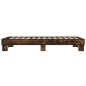 vidaXL Bettgestell Räuchereiche 75x190 cm Holzwerkstoff und Metall vidaXL Bettgestell Räuchereiche 75x190 cm Holzwerkstoff und Metall