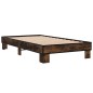 vidaXL Bettgestell Räuchereiche 75x190 cm Holzwerkstoff und Metall vidaXL Bettgestell Räuchereiche 75x190 cm Holzwerkstoff und Metall