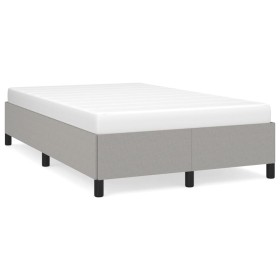 vidaXL Bettgestell Hellgrau 120x190 cm Stoff