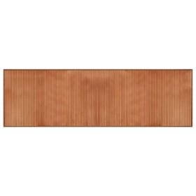 vidaXL Teppich Rechteckig Braun 60x200 cm Bambus