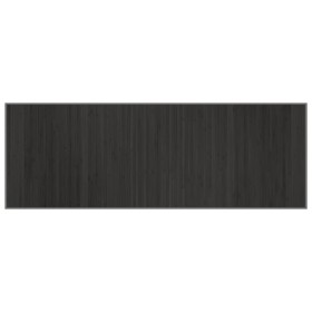 vidaXL Teppich Rechteckig Grau 70x200 cm Bambus