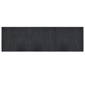 vidaXL Teppich Rechteckig Grau 60x200 cm Bambus