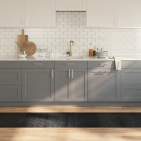 vidaXL Teppich Rechteckig Grau 60x300 cm Bambus