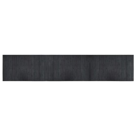 vidaXL Teppich Rechteckig Grau 60x300 cm Bambus
