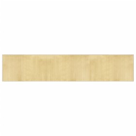 vidaXL Teppich Rechteckig Hell Natur 60x300 cm Bambus