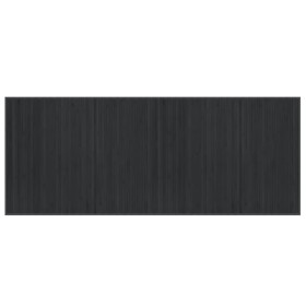 vidaXL Teppich Rechteckig Grau 80x200 cm Bambus