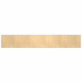 vidaXL Teppich Rechteckig Hell Natur 80x1000 cm Bambus