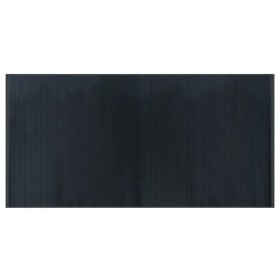 vidaXL Teppich Rechteckig Grau 100x200 cm Bambus