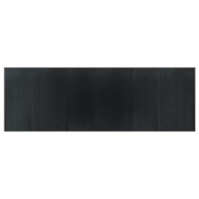 vidaXL Teppich Rechteckig Grau 100x300 cm Bambus