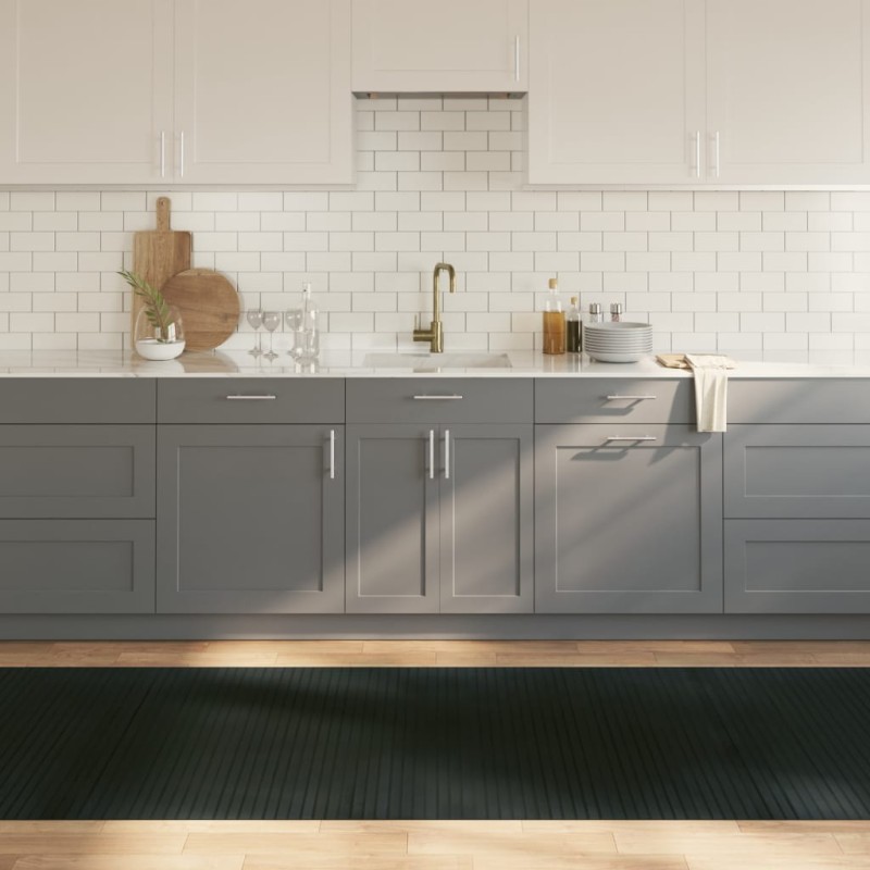 vidaXL Teppich Rechteckig Grau 100x400 cm Bambus vidaXL Teppich Rechteckig Grau 100x400 cm Bambus