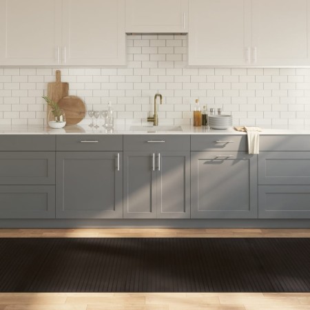 vidaXL Teppich Rechteckig Dunkelbraun 100x500 cm Bambus