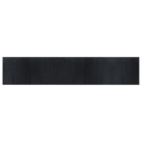 vidaXL Teppich Rechteckig Schwarz 100x500 cm Bambus