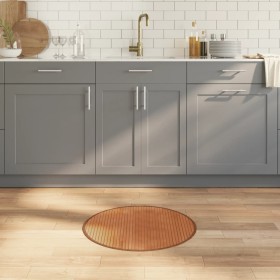 vidaXL Teppich Rund Natur 60 cm Bambus