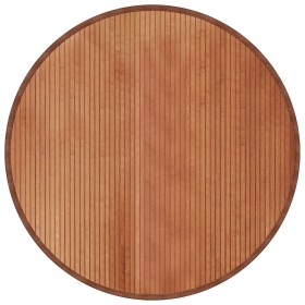vidaXL Teppich Rund Braun 100 cm Bambus